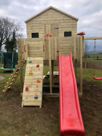 aldi wooden lookout playhouse